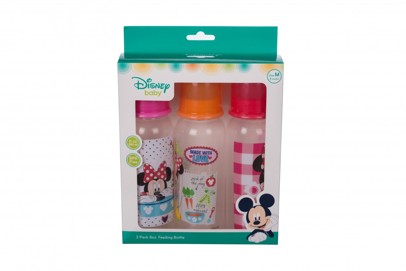 Bộ 3 bình sữa và trữ sữa 125ml - 250ml disney baby