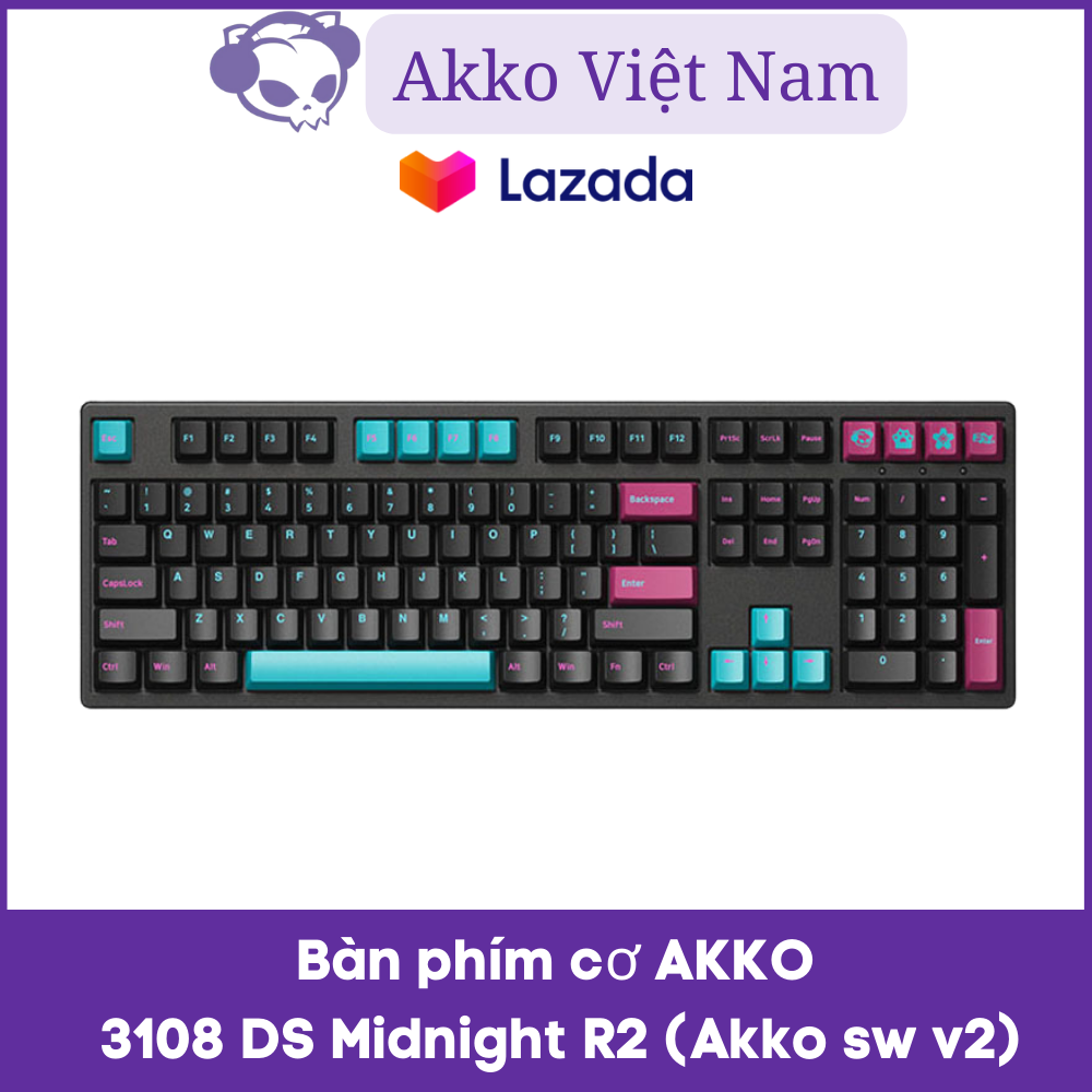 Bàn phím cơ akko 3108 ds midnight r2