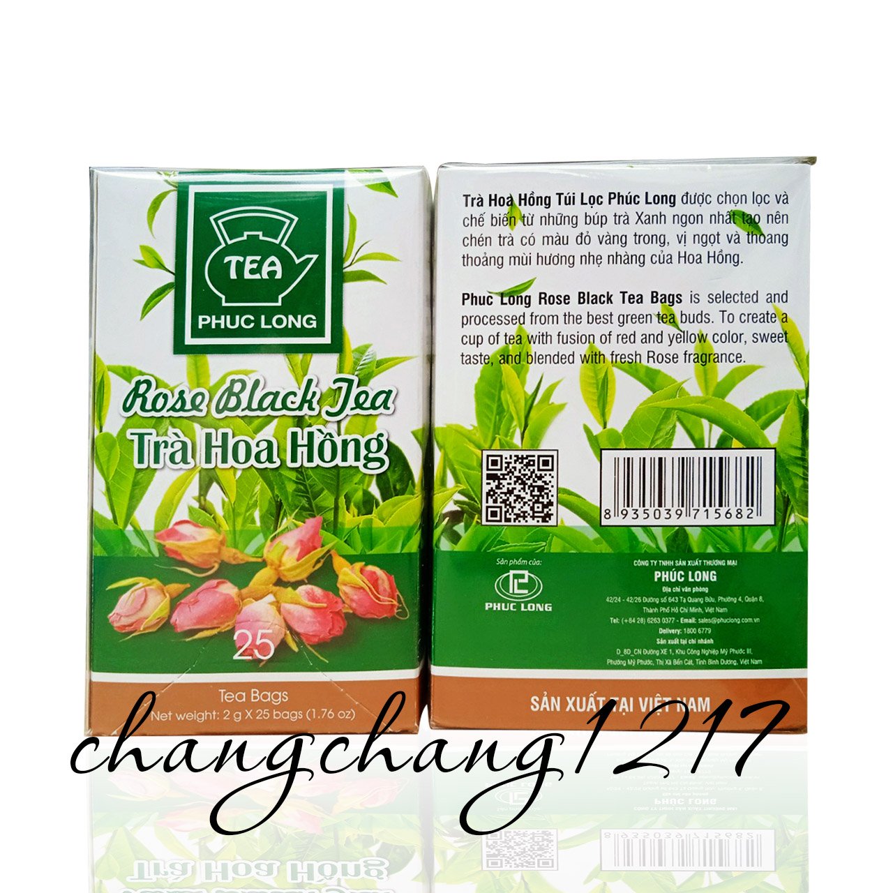 Trà Túi Lọc Hoa Hồng Phúc Long Hộp 25 Gói