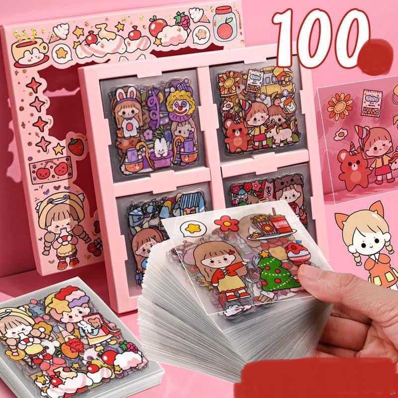 Hộp sticker 100 tấm