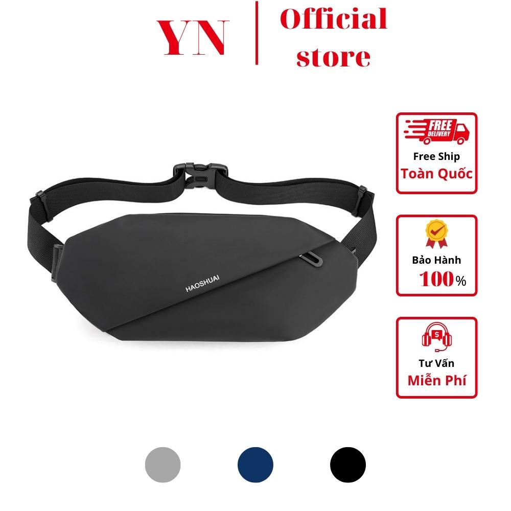Túi đeo chéo nam HaoShuai cao cấp unisex chống nước, túi bao tử