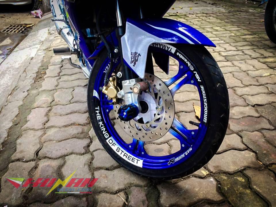 Tem trùm exciter 150 xanh trắng gp