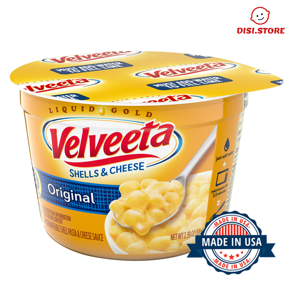 Nui Phô Mai Dạng Sò Velveeta Original Liquid Gold Kraft Truyền Thống - Mac And Cheese Macaroni - DISI