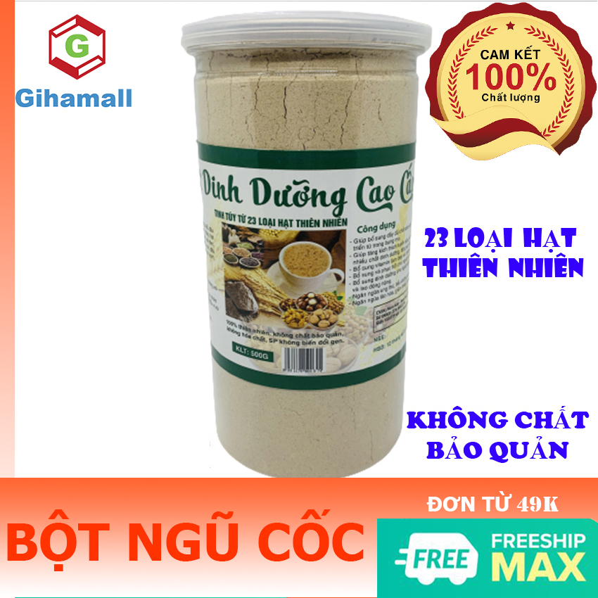 [HCM][HÀNG CAO CẤP] Bột ngũ Cốc Dinh Dưỡng giúp tăng cân bổ sung dinh dưỡng cho người lớn tuổi Người tập luyện thể thao cần tăng cường cơ bắp. Hộp 500g