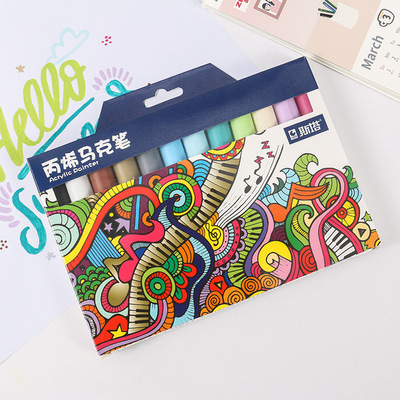 Bút vẽ Graffiti, bút sơn màu acrylic - dùng để trang trí trên vải, giày, gỗ, thủy tinh - Set 12/ 24 màu
