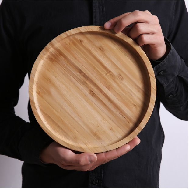 Khay Gỗ Tròn Đa Năng Cmart Home, Khay Gỗ Tre Đựng Đồ Ăn Dùng Bưng Bê, Khay Gỗ Decore Trang Trí, Lựa Chọn Size