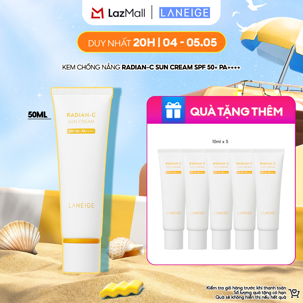 Kem Chống Nắng Dưỡng Sáng Da Laneige Radian-C Sun Cream 50ml SPF 50+ PA++++