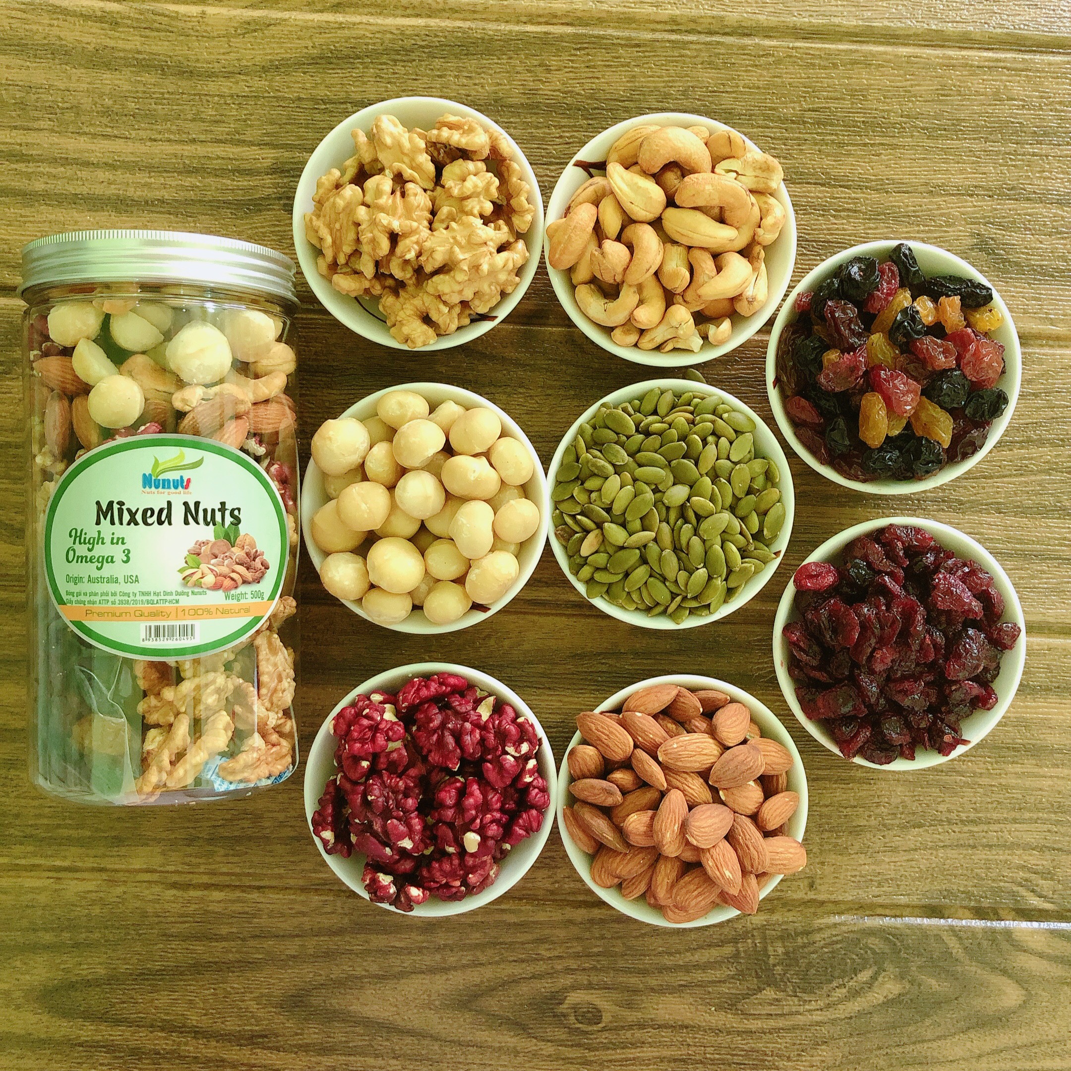 MIX 8 LOẠI (6 HẠT VÀ 2 QUẢ)