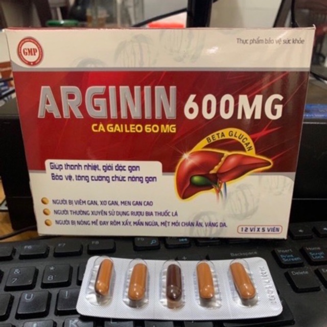ARGININ 600 HỘP 60 VIÊN- BỔ GAN LỢI MẬT, TĂNG CƯỜNG CHỨC NĂNG GAN