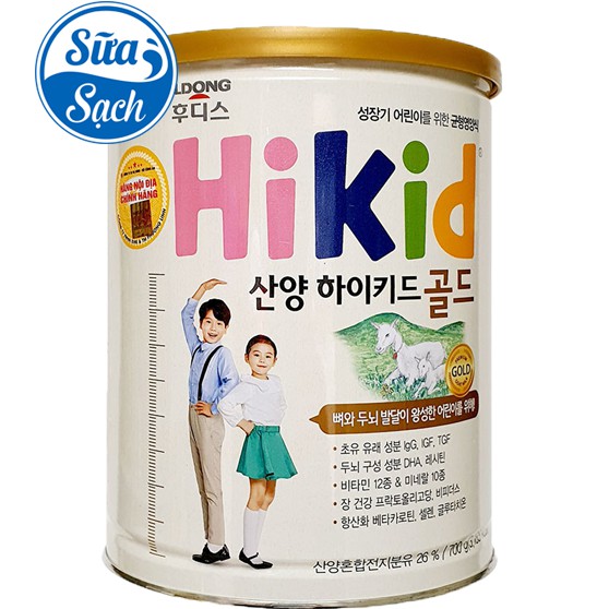 Sữa dê hikid gold 700g mẫu mới