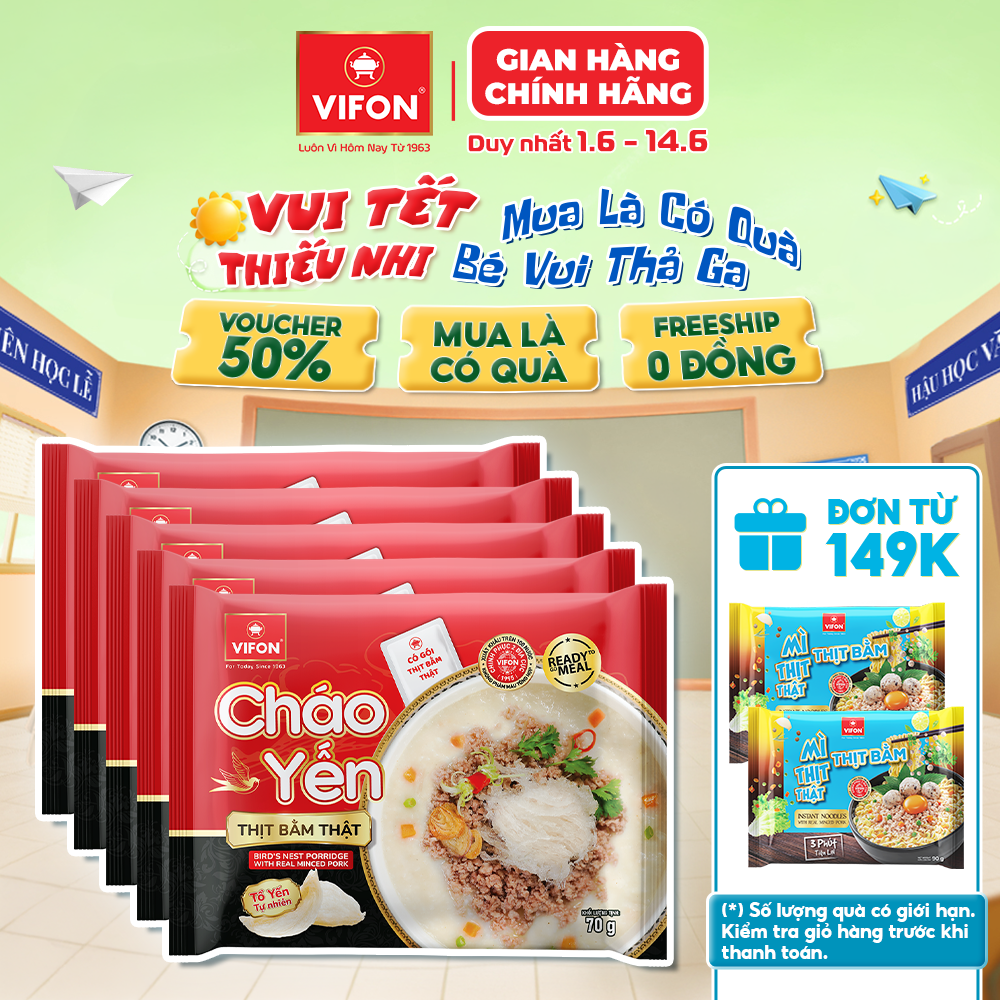 [VOUCHER 20%, LAZCOIN 10%] Set 5/ Set 10 Gói Cháo Yến Thịt Bằm/ Thịt Gà 70gr - Có Gói Thịt Thật, Đầy Đủ Dinh Dưỡng