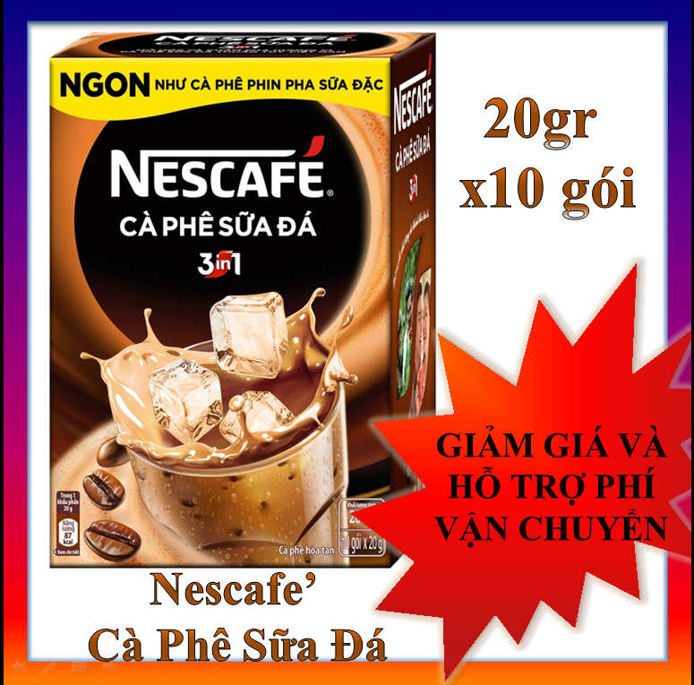 NESCAFE Café Việt Cà phê sữa đá (Hộp 10 gói x 20g)