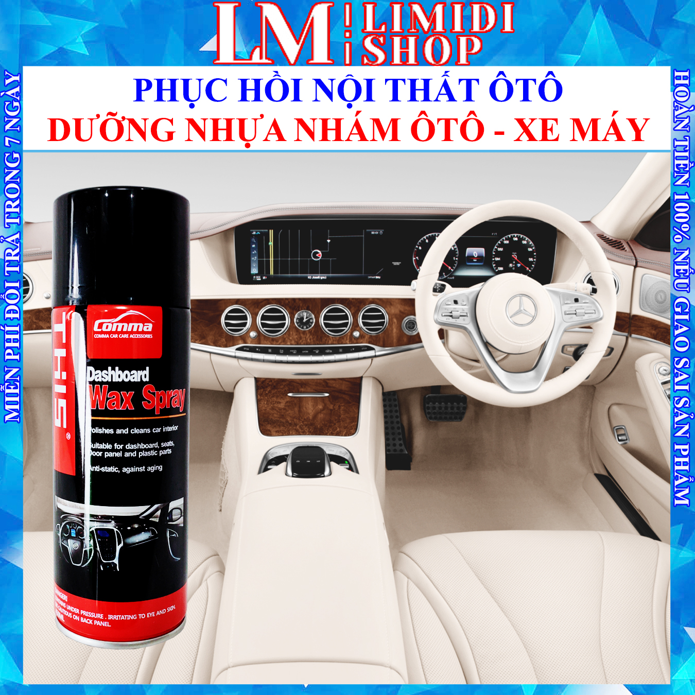 Phục hồi nhựa nhám - nano phục hồi nhựa nhám - dưỡng nhựa nhám - chai xịt phục hồi nhựa nhám - chai xịt bóng xe máy, ô tô - phục hồi nhựa đen - restore black - this dashboard spray 450ml - công nghệ đức - tặng kèm mút xốp