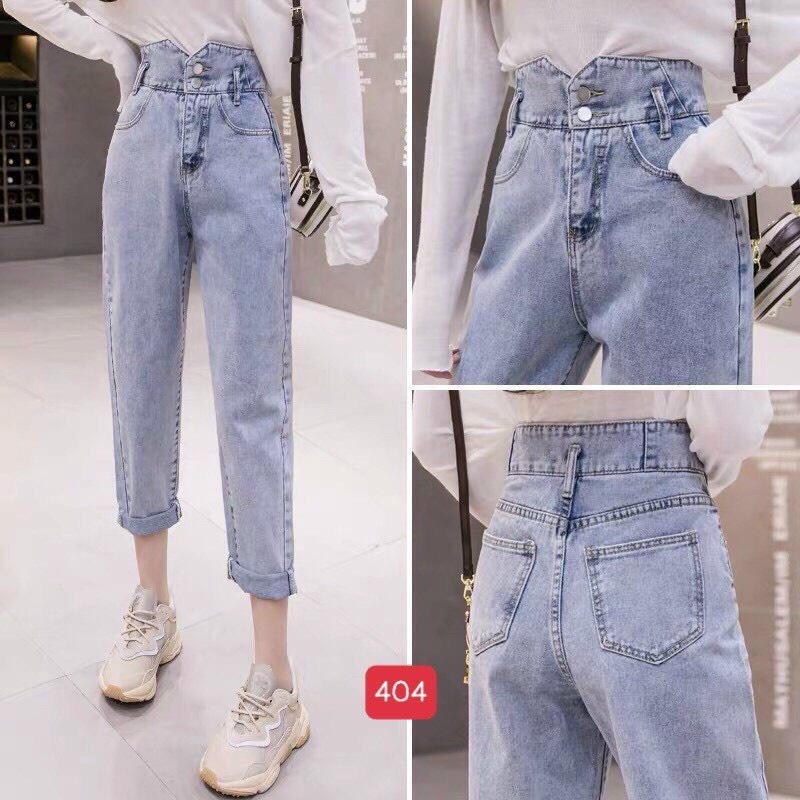 Quần baggy jeans nữ thời trang cao cấp -quần jeans nữ ống rộng dáng suông lưng cao-quần baggy jeans nữ chất bò mẫu mới trend 2021 QUYNH_STORE97 BG404