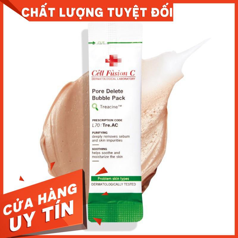 Mặt nạ sủi bọt Cell Fusion C pore delete bubble pack 5g, sản phẩm tốt, chất lượng cao, cam kết như hình, đảm bảo chính hãng, an toàn cho người sử dụng