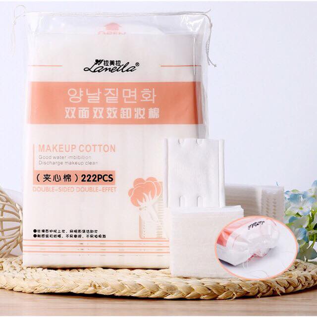 Bông Tẩy Trang Lameila 222 Miếng Chuẩn Hàng Nội Địa Cao Cấp