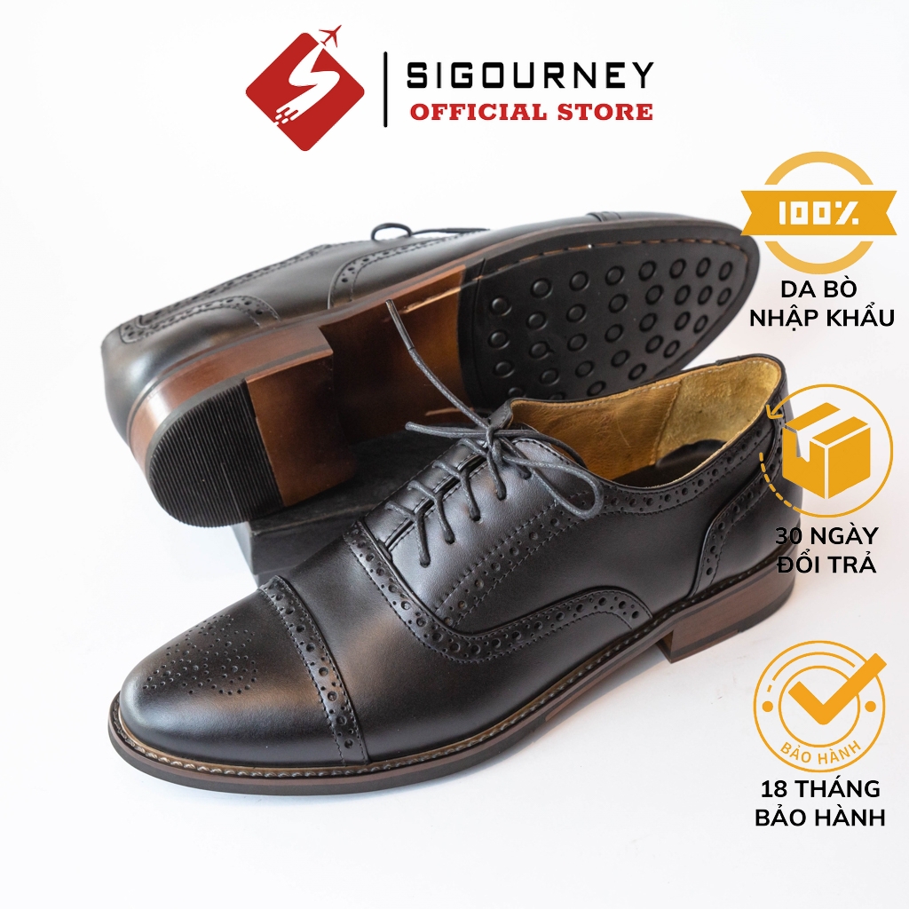 Giày Oxford Brogues Đế Phíp – họa tiết đục lỗ SIGOURNEY SCC-03