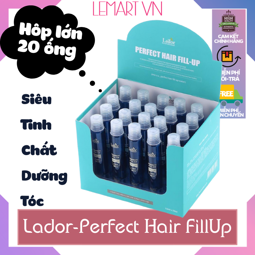 Tinh chất dưỡng tóc lador - perfect fill-up ampoule hộp lớn. dưỡng chất phục hồi tóc hư tổn và làm tóc chắc khoẻ . hàng xách tay