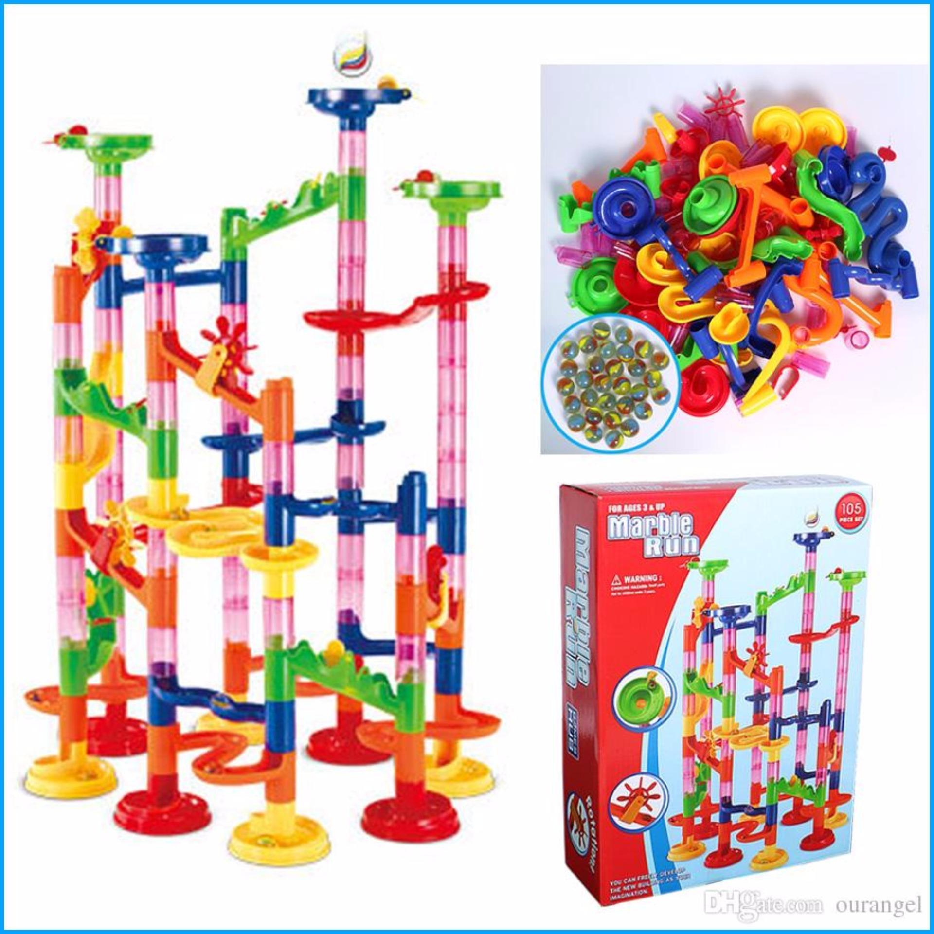 Bộ đồ chơi lắp ráp Marble run giúp bé phát triển tư duy, sáng tạo, kích thích trí thông minh