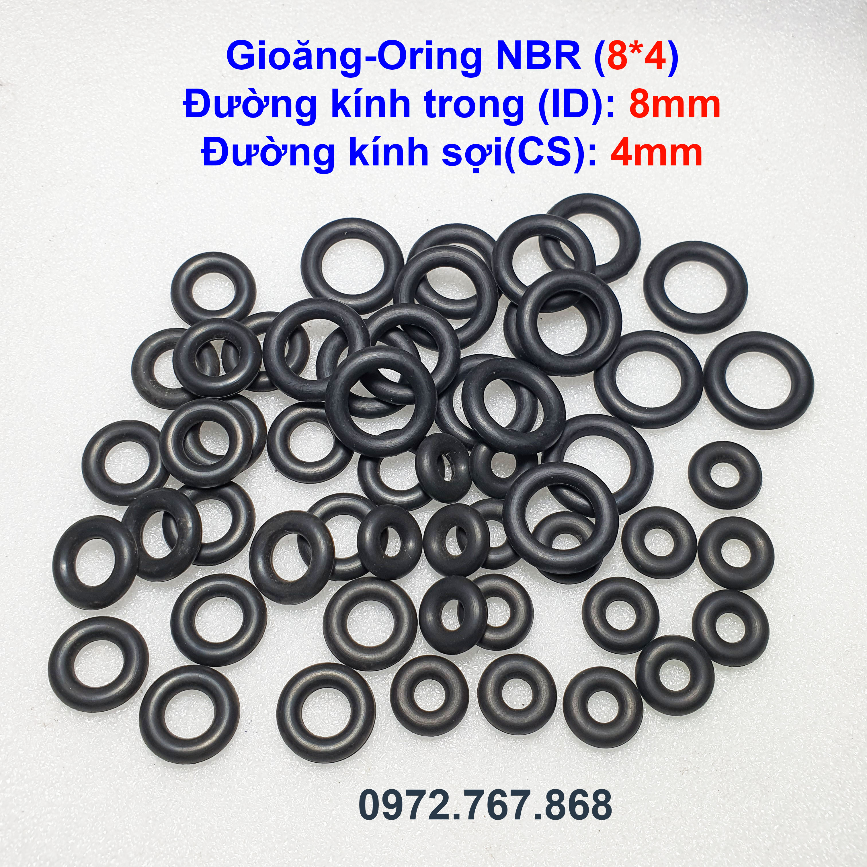 Gioăng cao su nbr 8*4mm