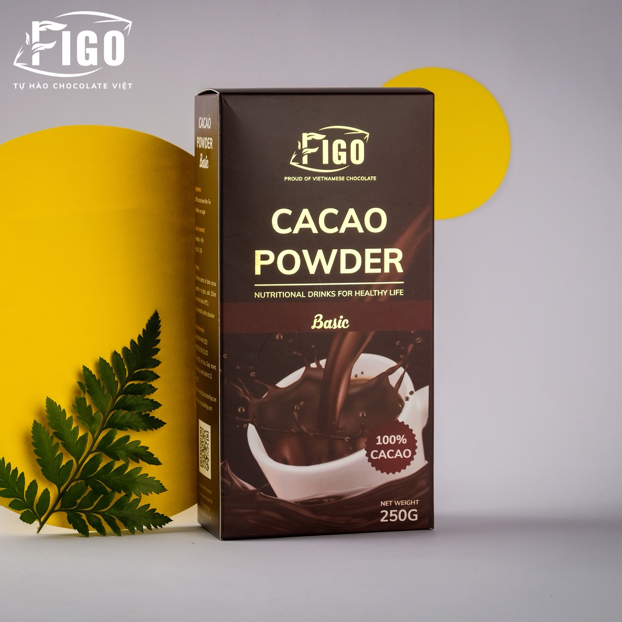 [Chính hãng] Combo 4 hộp Bột ca cao nguyên chất 100% cacao không đường làm bánh, pha uống ăn kiêng, giảm cân FIGO 1kg
