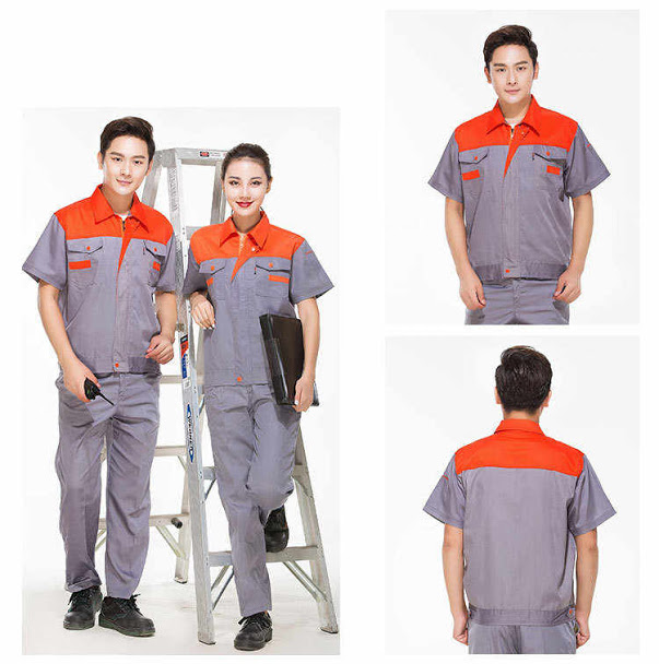 Bộ quần áo bảo hộ lao động nam nữ khóa kéo – SHUNI016B, quần áo bảo hộ cao cấp, quần áo bảo hộ lao động vải kaki liên doanh loại dày, đồng phục kỹ sư,công ty, xây dựng, nông nghiệp,bảo hộ lao động SHUNI
