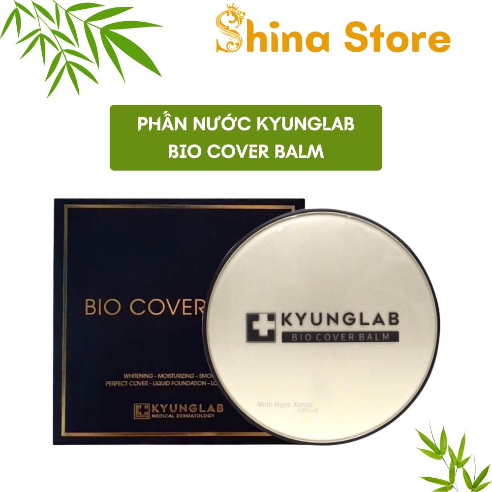 Phấn nước cushion kyung lab bio cover balm chống lão hoá spf 25, tone phấn trắng hồng tự nhiên, dùng được cho da đang treatment, da nhạy cảm - shina store