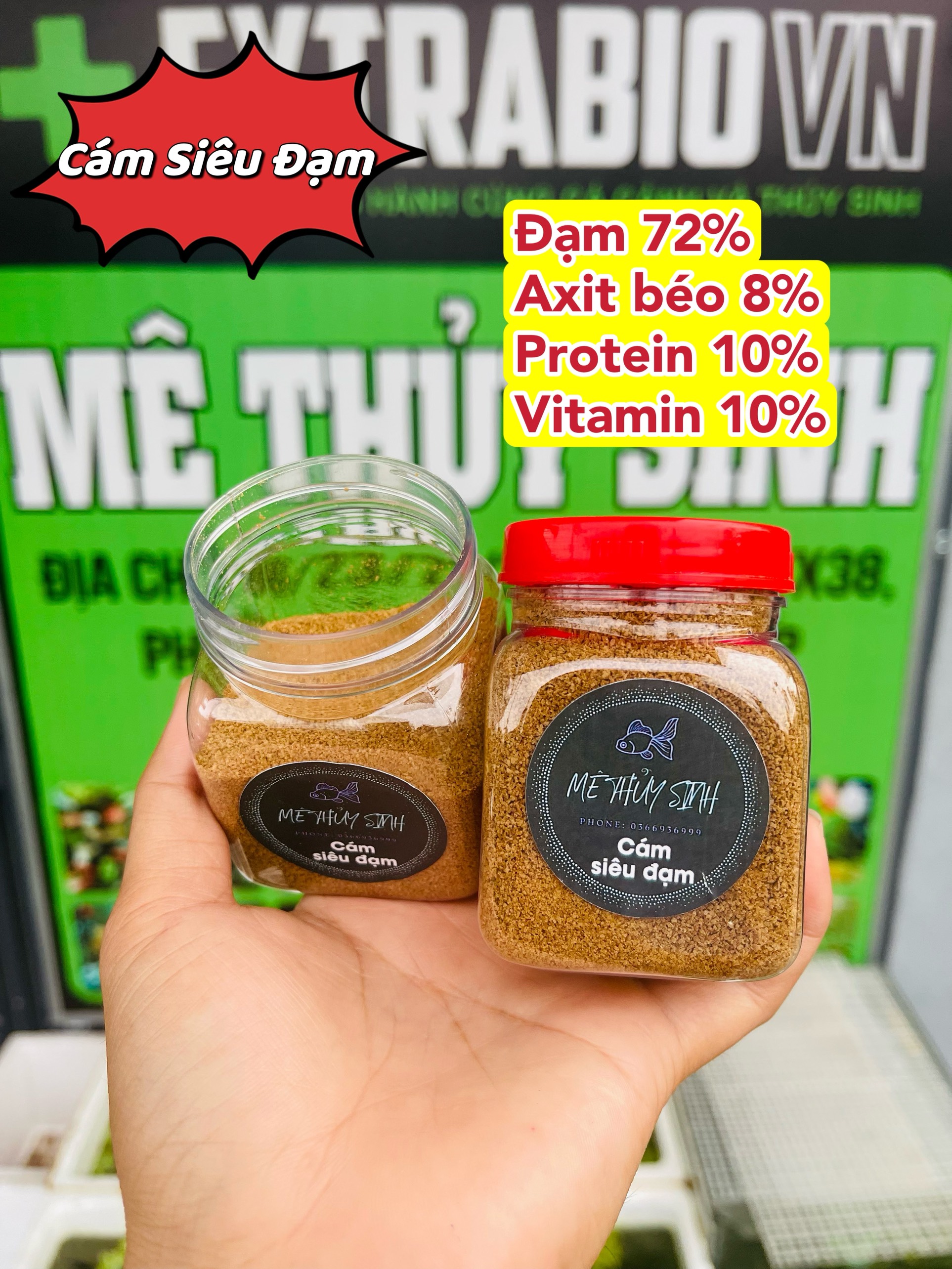 Cám Siêu Đạm - Thức ăn giàu dinh dưỡng cho cá bảy màu, cá betta, cá vàng, guppy,...