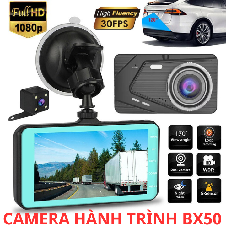 (HÀNG CHÍNH HÃNG) LazFlash SALE KHỦNG CAMERA HÀNH TRÌNH VIET.MMAP ,Camera Hành Trình BX50 Dual Lens Full HD Cực Nét (Hai Cam TRước + Sau) Màn Hình Gương Siêu Nét, Ống Kính Kép Siêu Bền Camera Hành Trình Ô Tô Công Nghệ Viet.map .BẢO HÀNH CHÍNH HÃNG