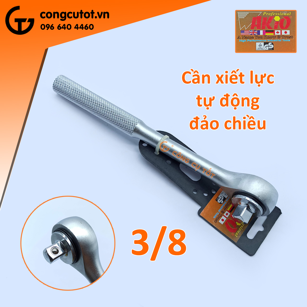 Cần siết tự động đảo chiều 3/8inch size tùy chọn