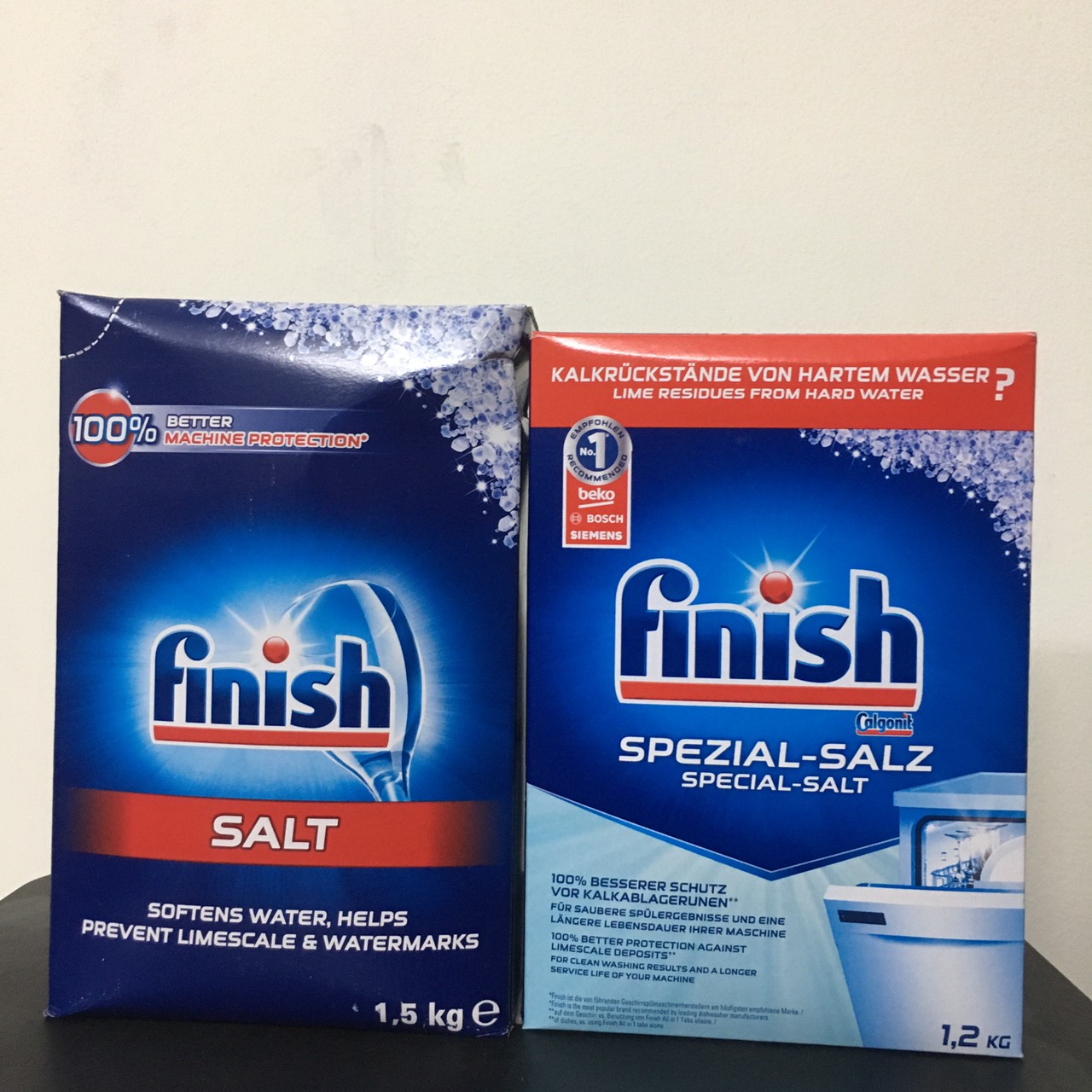 Muối rửa bát Finish loại 1,2 . 1.5kg sản phẩm dùng cho máy rửa