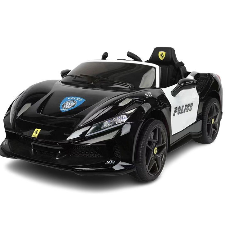 Ô tô điện trẻ em Ferrari Police F8 sơn bóng, khoá điện
