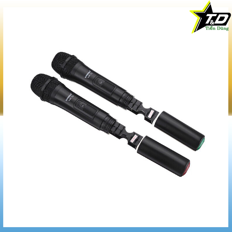Bộ 2 micro Karaoke không dây đa năng Băng tần UHF V20 cho DÙNG CHO