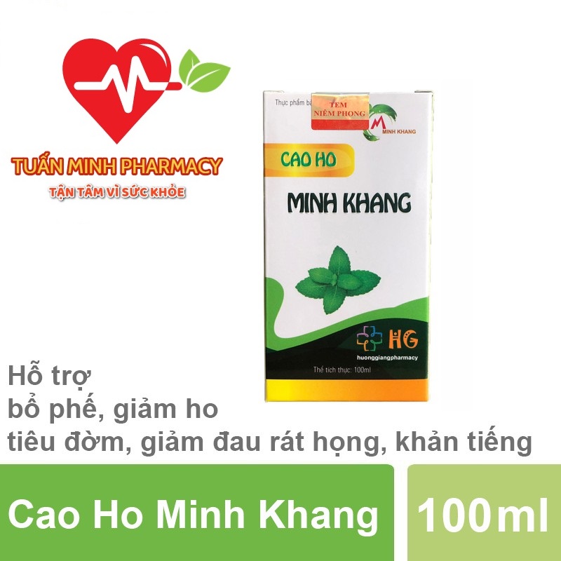 Cao ho Minh Khang hết ho, tiêm đờm, hết viêm họng lọ 100ml