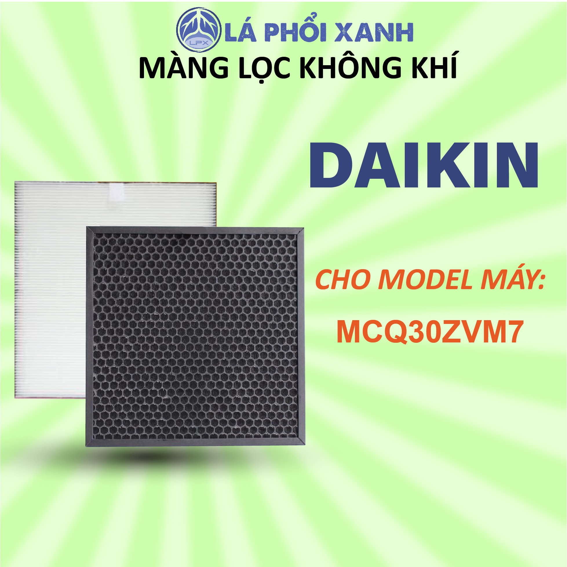 Màng lọc không khí daikin MCQ30ZVM7, Màng lọc hepa daikin, Màng lọc than hoạt tính