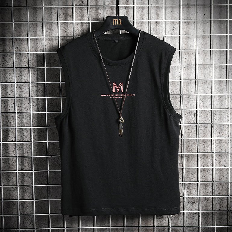 Hcm Men's Tanktop T-Shirt for Gym, Home Wear, and Street Wear - Logo Printed - Cool Cotton Fabric - 2