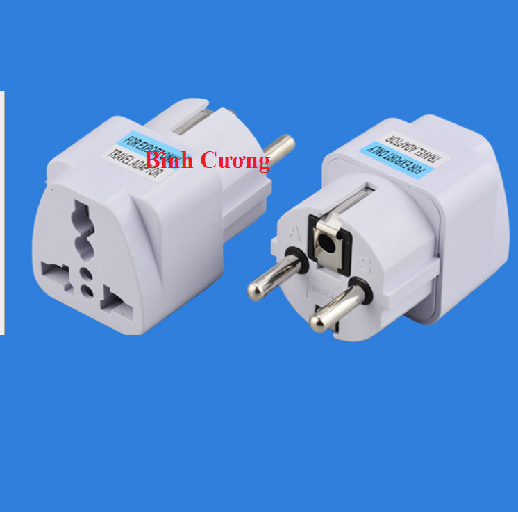 Combo 2C ĐẦU CHUYỂN 3 CHẤU SANG 2 CHẤU Chuẩn Châu Âu