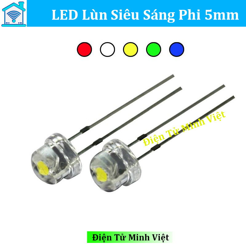Combo 30 led lùn siêu sáng phi 5 các loại