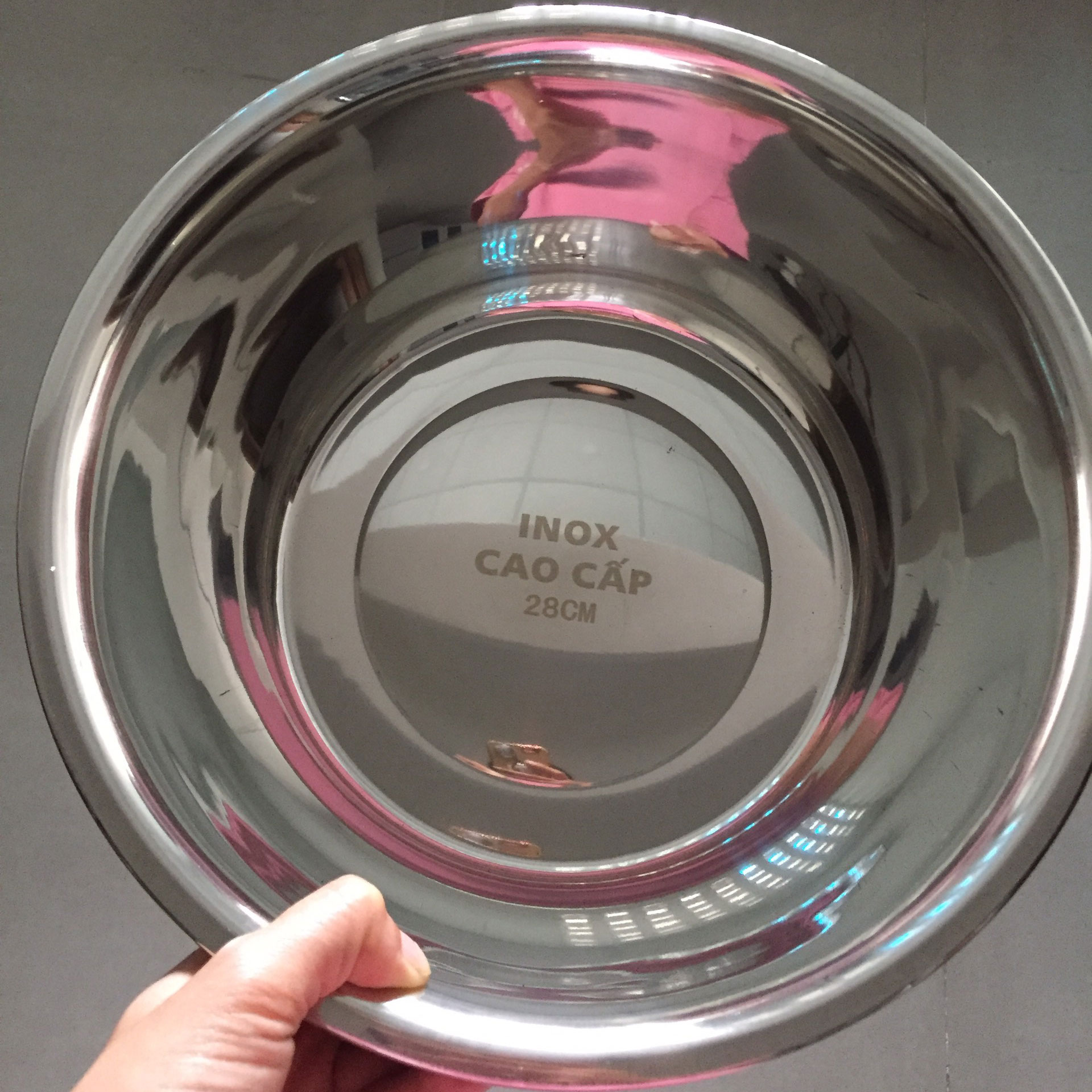 [THAU INOX 304] Thau Nhôm INOX cao cấp DÀY 30cm, an toàn sức khỏe size 32cm, thau nhà bếp cao cấp