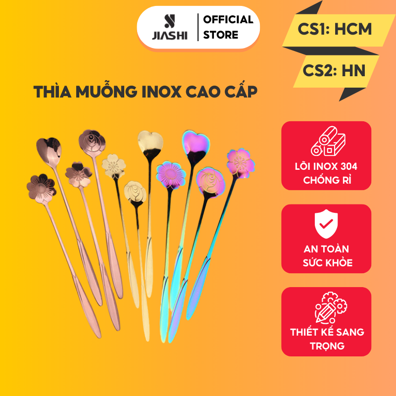 Thìa cafe, muỗng cafe inox 304 chống gỉ, mạ màu sang trong phong cách hoa văn quý tộc phong cách châu Âu, phù hợp decor, trang trí bàn ăn, bàn uống cafe, bữa tiệc, picnic MTC06