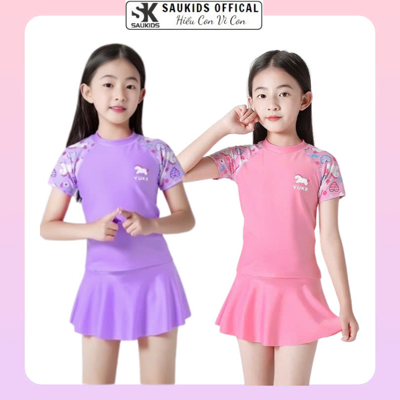 Đồ bơi bé gái kèm váy cho bé gái, đồ bơi trẻ em từ 10kg đến size đại supperkids