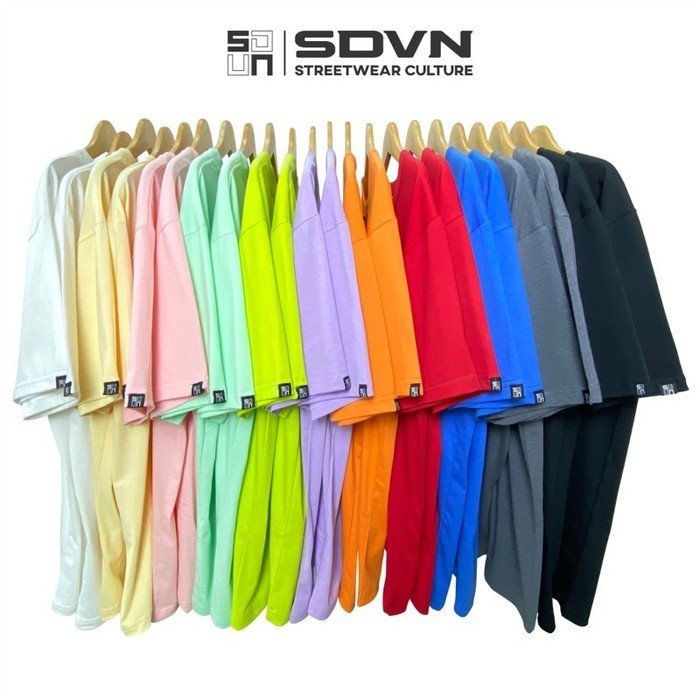 Áo Thun Trơn Unisex Nam Nữ Form rộng Brand SDVN