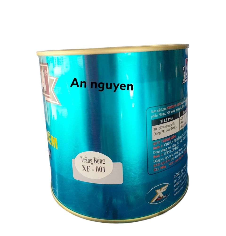 Sơn sắt mạ kẽm xingfa màu trắng bóng 800ml