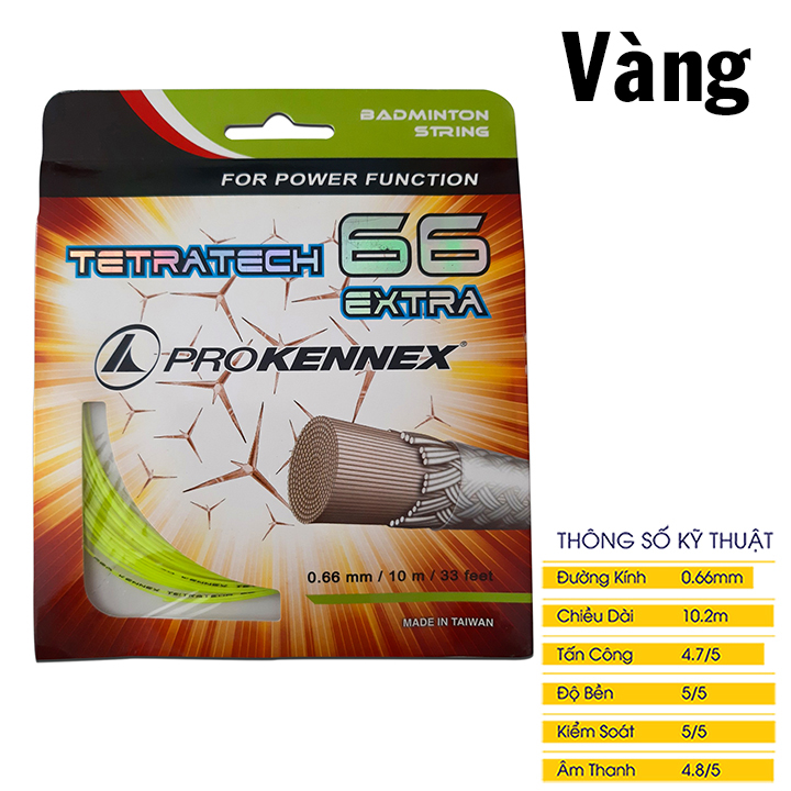 Dây đan vợt cầu lông Prokennex TETRATECH 66 1 bộ