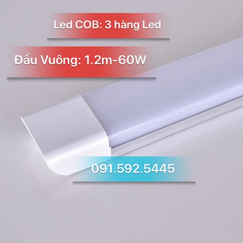 Đèn tuýt led bán nguyệt 1.2m, led cob siêu sáng. bảo hành 12 tháng