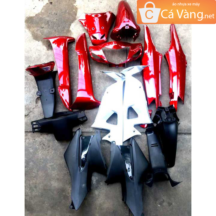 [HCM]dàn áo xe wave rs Nhựa ABS ghi màu ĐỎ ĐÔ