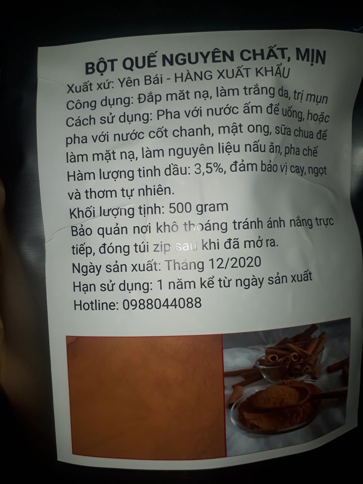 Quế bột, mịn như hình- 500 gam