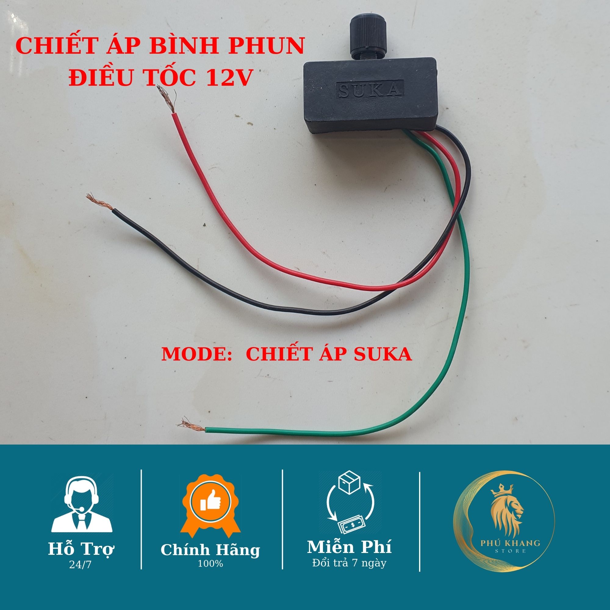 Chiết Áp Tăng Giảm Áp Lực Cho Máy Bơm Nước Mini 12V