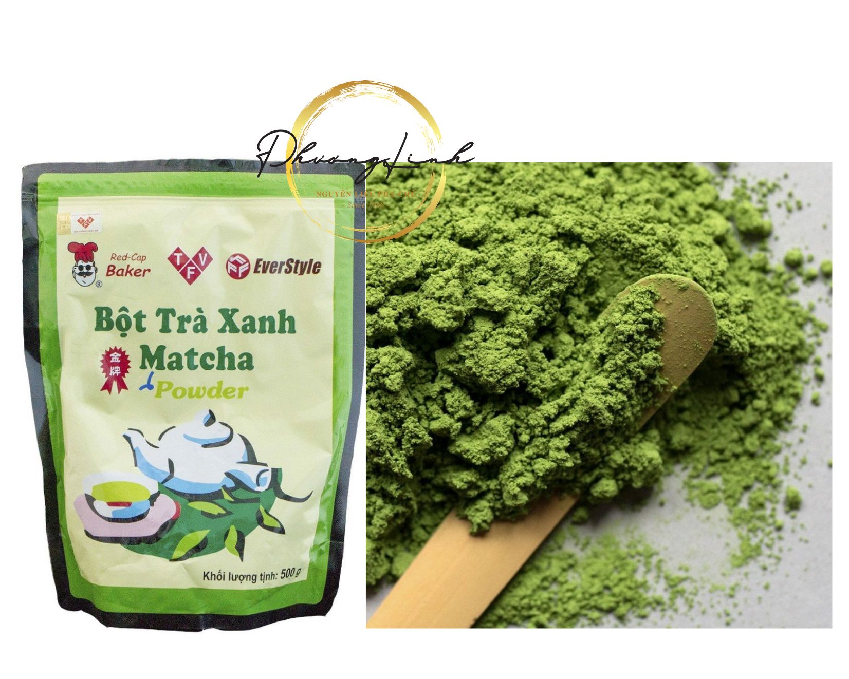 Bột maccha Đài Loan chiếc túi 100g chất lượng đảm bảo an toàn đến sức khỏe người sử dụng cam kết hàng đúng mô tả