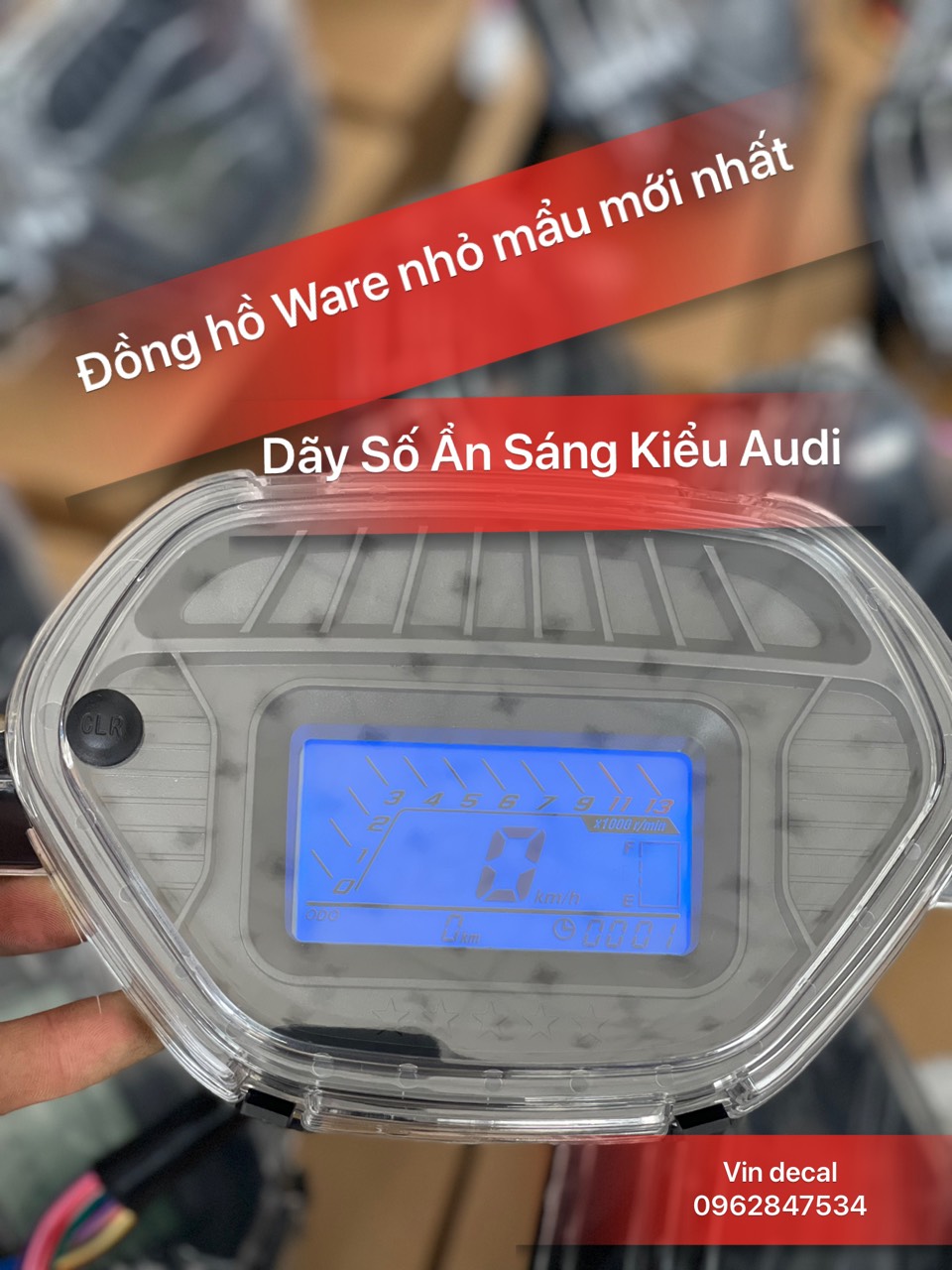 Đồng hồ ware nhỏ plus mẩu đồng hồ mới Lắp wave alpha đời 2002 đến 2006, wave 100 110, wave thái